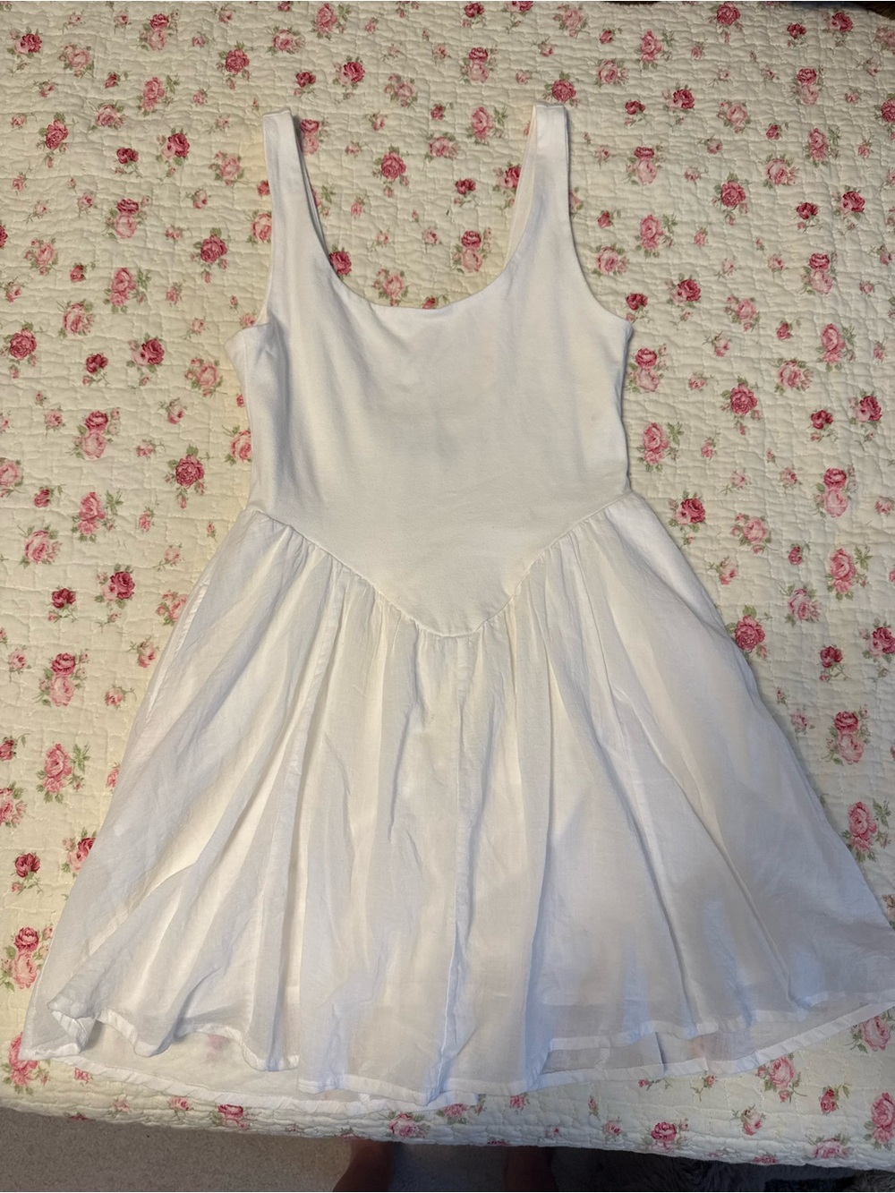 Urban Outfitters White drop waist mini dress XS